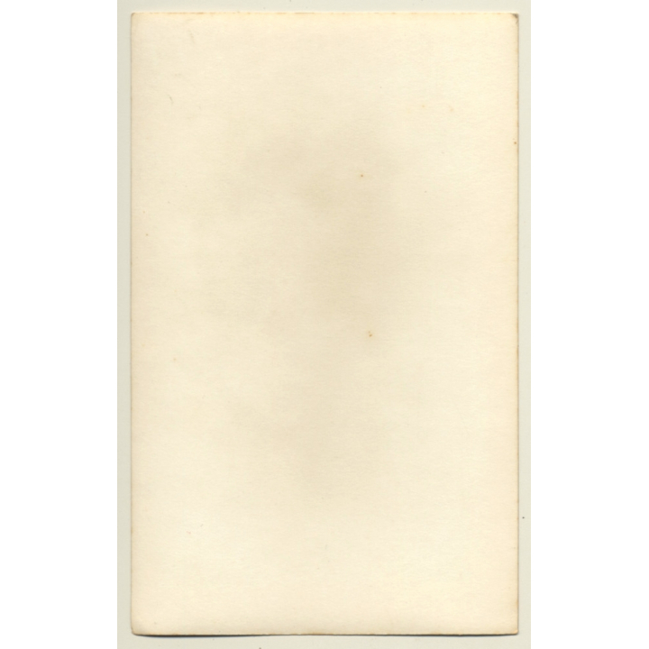 Slim Darkhaired Nude With Satin Gloves / Boobs - Waist (Vintage Photo Spain ~1960s/1970s)