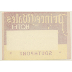 Southport / UK: Prince Of Wales Hotel (Vintage Luggage Label)
