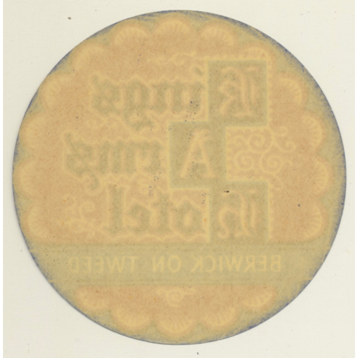 Berwick On Tweed / UK: Kings Arms Hotel (Vintage Luggage Label)