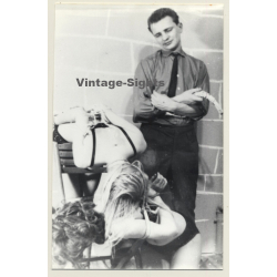 Master Enjoys Looking At 2 Maids In Bondage / Whip - BDSM (2nd Gen. Photo GDR ~1960s)