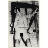 Slim Semi Nude Maid Tied To Rack / Boob Flash - Bondage - BDSM (2nd Gen.Photo ~1960s)