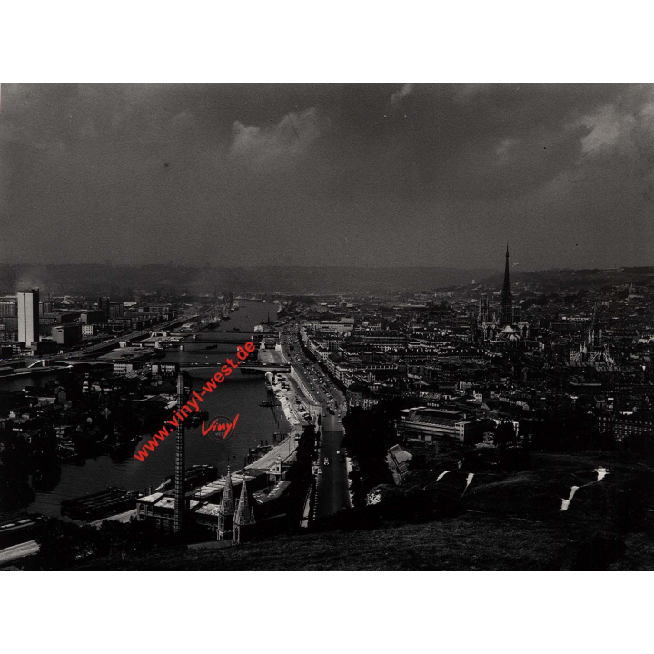 76188 Rouen / France: Panorama View - Seine & Notre Dame De Rouen (Vintage Photo)
