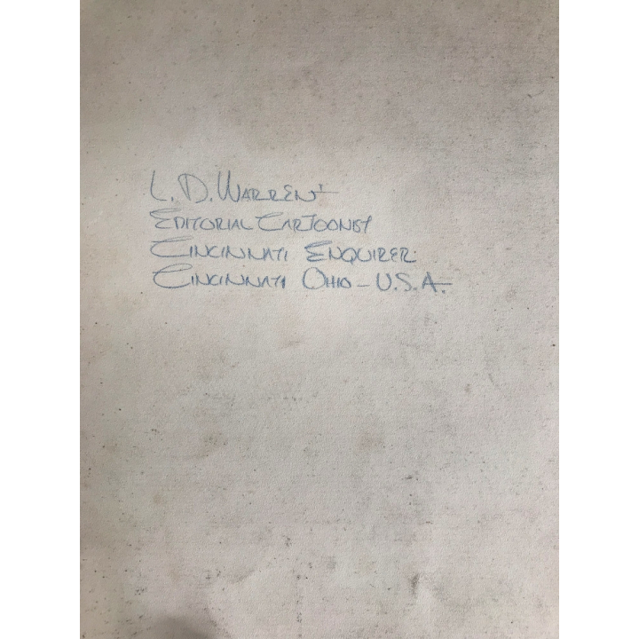 L.D. Warren: Now Tell Me! Where Does It Hurt? / Cincinnati Enquirer(Vintage Editorial Cartoon 1960s/1970s)