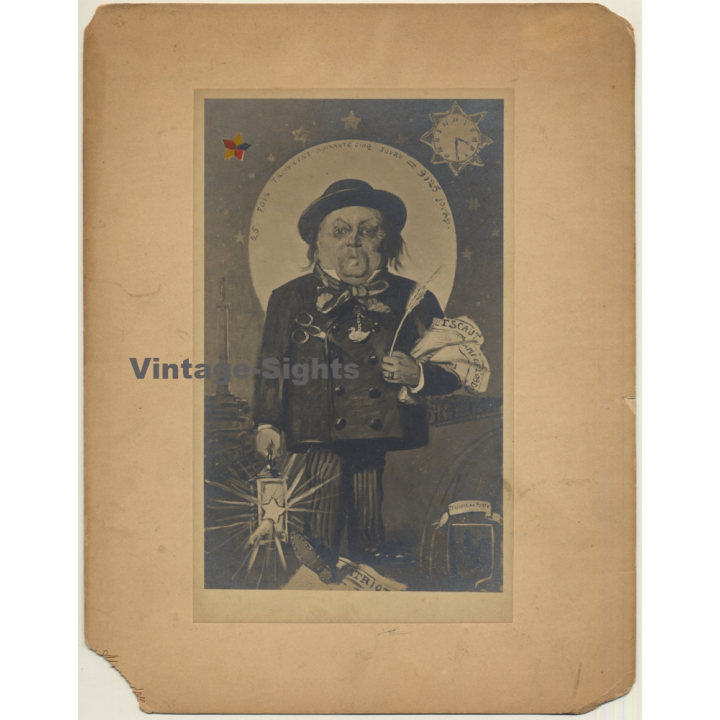 Alexandre Photo / Belgium: 25 Years Professional Anniversary (Vintage Photo Of Drawing ~1910s)