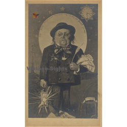 Alexandre Photo / Belgium: 25 Years Professional Anniversary (Vintage Photo Of Drawing ~1910s)