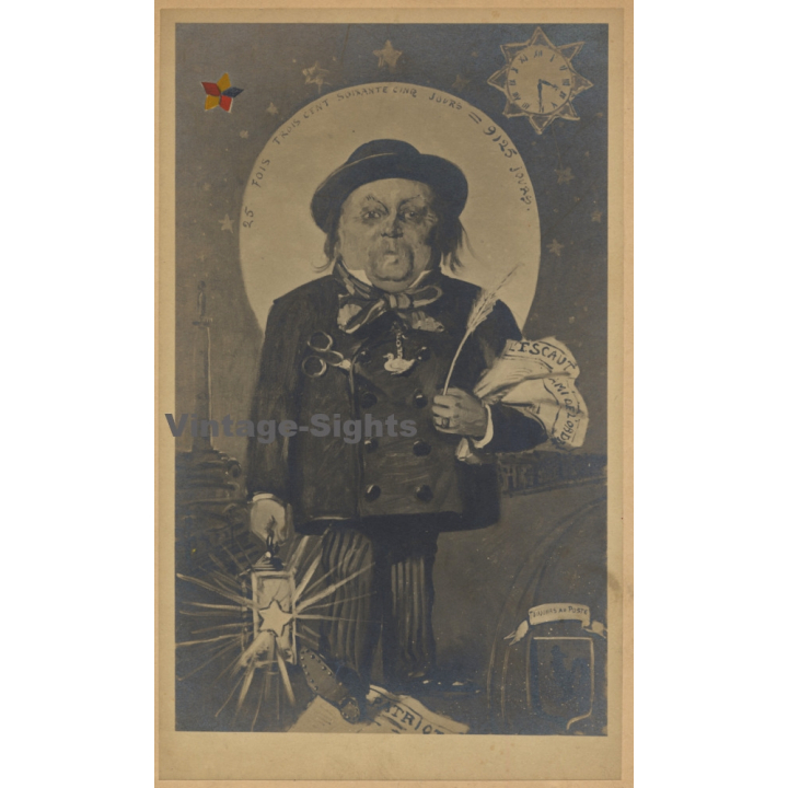 Alexandre Photo / Belgium: 25 Years Professional Anniversary (Vintage Photo Of Drawing ~1910s)