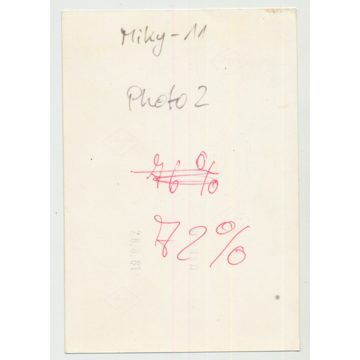 Seductive Brunette Kneeling On Bed / Gingerbreadheart (Vintage Amateur Photo 1981)