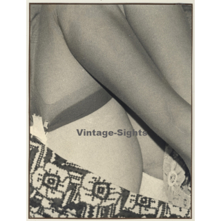 R.Folco: Upskirt Female Butt / Thighs - Suspenders - Risqué (Vintage Photo France 1970s/1980s)