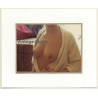 R.Folco: Nude Woman In Bathrobe Flashing Boobs (Vintage Photo France 1980s)