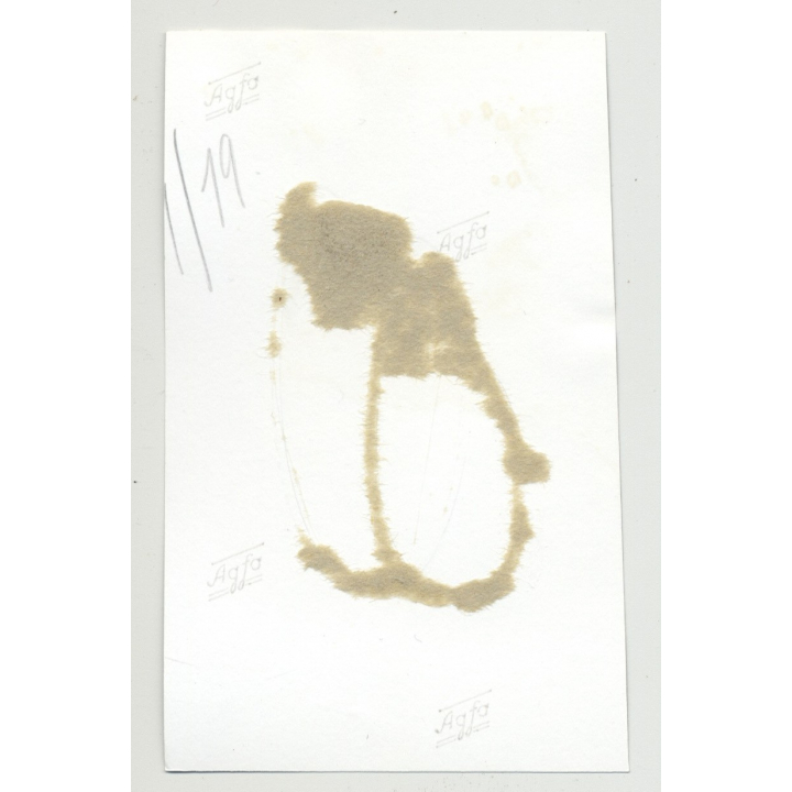 Close Up Of Nude Blonde Trying To Eat / Neck In Chains - BDSM (Vintage Amateur Photo B/W 60s)