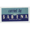 Carried By Sabena - Belgian Airlines (Vintage AIrline Luggage Label)
