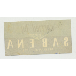 Carried By Sabena - Belgian Airlines (Vintage AIrline Luggage Label)