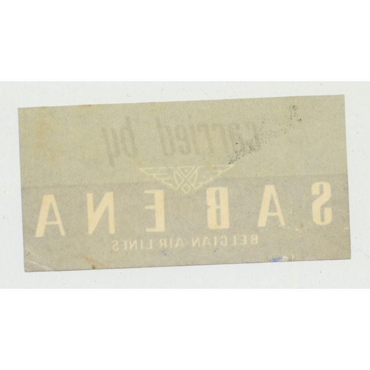Carried By Sabena - Belgian Airlines (Vintage AIrline Luggage Label)