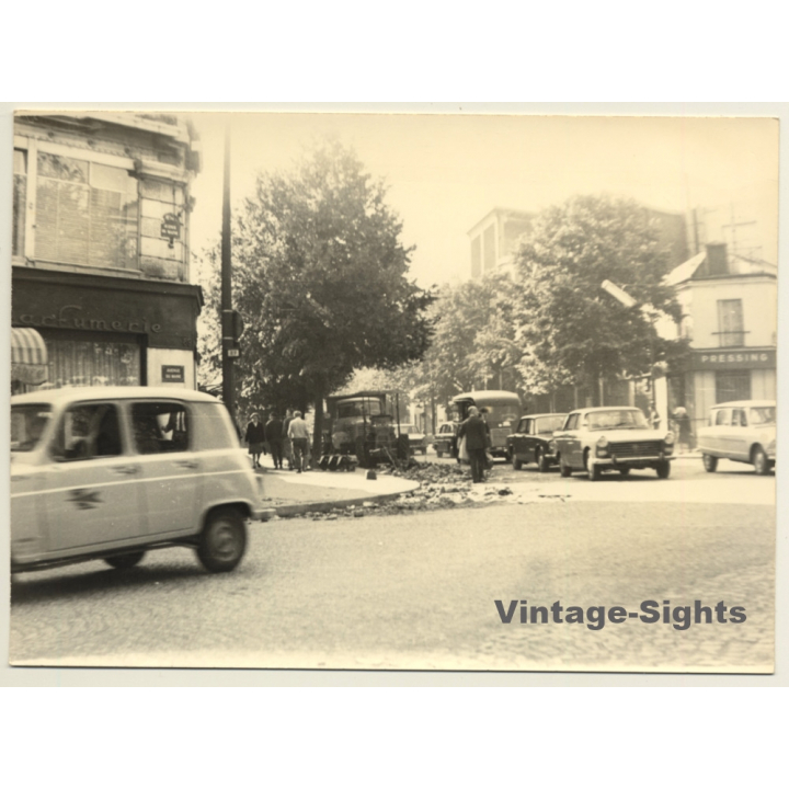 May 1968 - Paris: Street Damages After Manifestation (Vintage Photo)