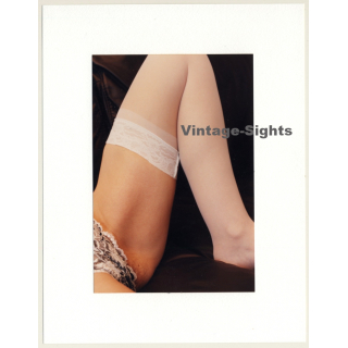 R.Folco: Woman In Stockings / Leg Study  - Panties (Vintage Photo France 1980s)