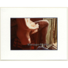 R.Folco: Nude Woman Puts On Stockings / Risqué (Vintage Photo France 1980s)
