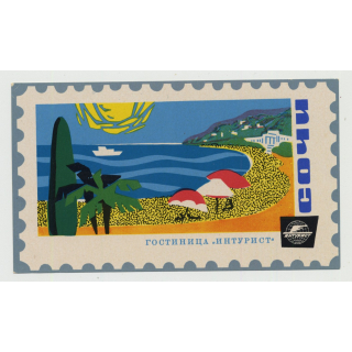 Hotel Intourist - Sochi / Russia Гостиница Интурист - сочи (Vintage Luggage Label)