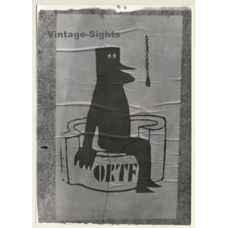 May 1968 - Paris: Protest Posters On Facade*6 / ORTF (Vintage Photo)