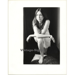 Jerri Bram (1942): Natural Brunette Woman In Negligee (Vintage Photo ~1970s)