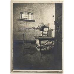 Edith Cavell (1865-1915) Cell At Saint-Gilles Prison (Vintage Photo ~1916)