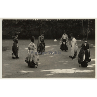 Men In Sokutai Costumes / Trad. Japanese Emperor's Court Dress (Vintage RPPC)