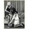 Brunette Female Helps Girlfriend Undressing / Lesbian INT (Vintage Photo ~1960s)
