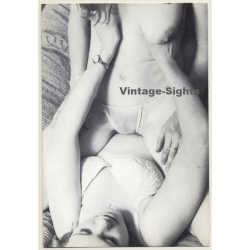 2 Semi Nudes In Lesbian Encounter*6 / Panties - Risqué (Vintage PC ~1970s)