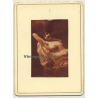 French Nude *4 / Risqué (Vintage Photo Transparency Film On CDV  ~1900s)