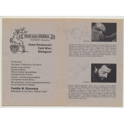 Jazz Festival Dornbirn 8. April 1978: Benny Bailey Quintett (18 Page Booklet) Signed!