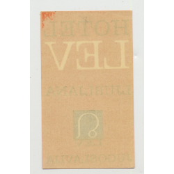 Hotel Lev - Ljubljana / Slovenia (Vintage Luggage Label) Former Yugoslavia
