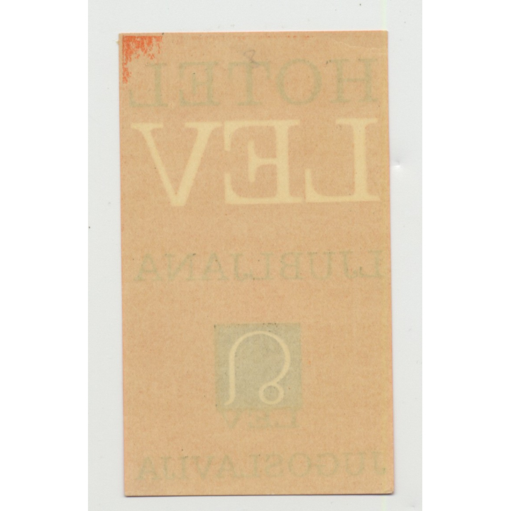 Hotel Lev - Ljubljana / Slovenia (Vintage Luggage Label) Former Yugoslavia