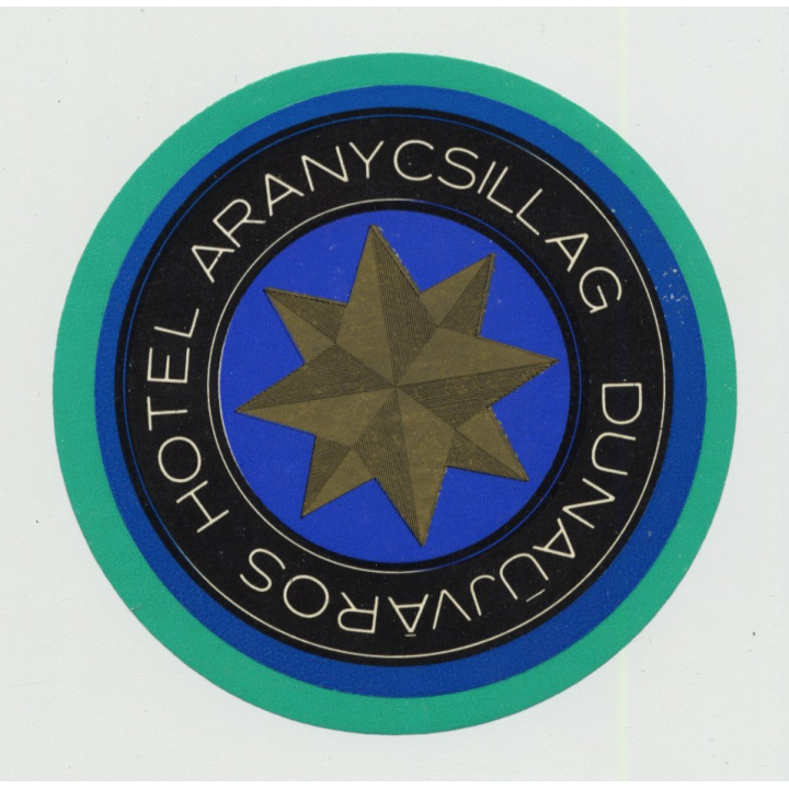 Hotel Aranycsillag 2 - Dunaujvaros / Hungary (Vintage Luggage Label)