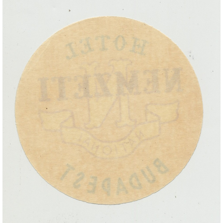 National Hotel Nemzeti - Budapest / Hungary (Vintage Luggage Label)