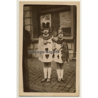 Carnival Belgium: Sparkmaries / Funkenmariechen (Vintage RPPC ~1910s/1920s)