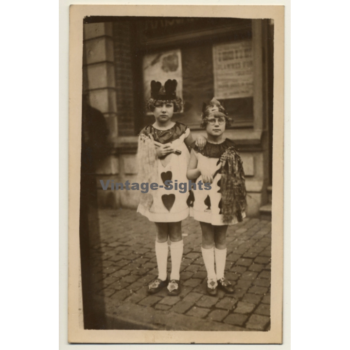 Carnival Belgium: Sparkmaries / Funkenmariechen (Vintage RPPC ~1910s/1920s)