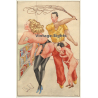 Hortensio: Wild Spanking Fantasy / Whip - BDSM (Vintage Drawing ~1930s)