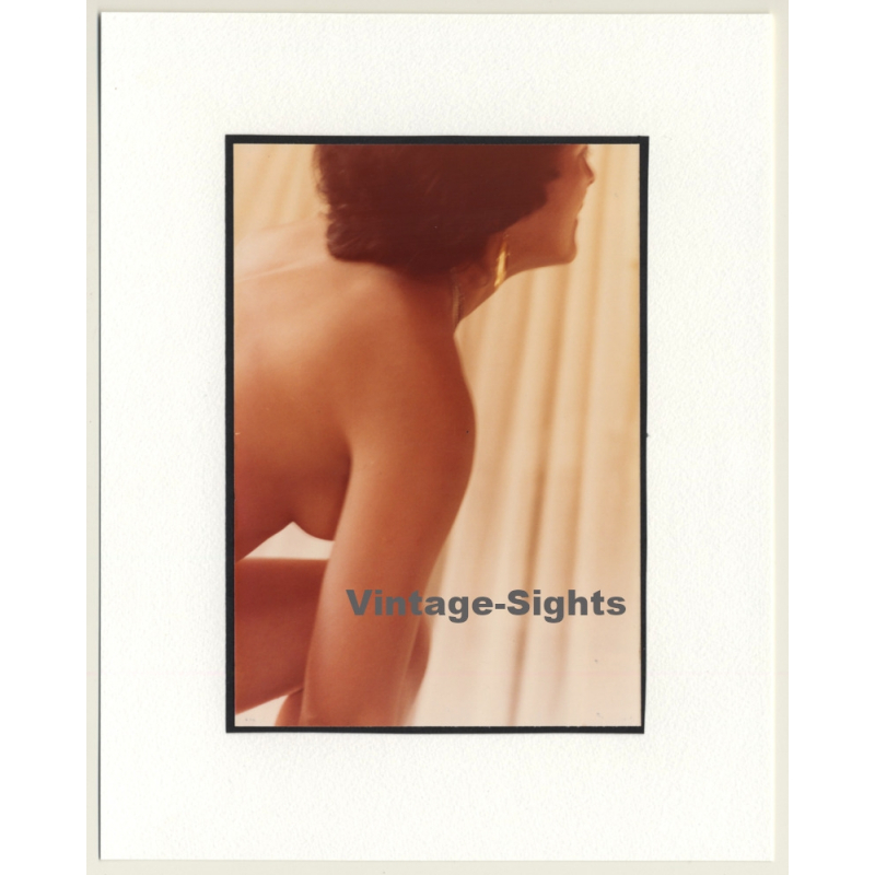 R.Folco: Upper Body Of Nude Woman (Vintage Photo France 1980s)