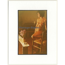 R.Folco: Still Life Of Natural Nude & Flowers (Vintage Photo France 1980s)