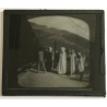 Maghreb / Africa: Berbers At About To Enter Train (Vintage Glass Dia Positive 1910s)
