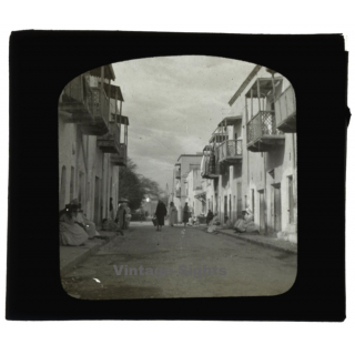 Maghreb / Africa: Street View - Berbers (Vintage Glass Dia Positive 1910s)