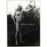 Cherub Like Blonde Nude In Forest*3 / Trees - Boobs (Vintage Photo GDR ~1980s)