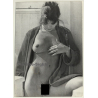 Natural Brunette Nude In Bathrobe / Boobs (Vintage Photo GDR ~1980s)