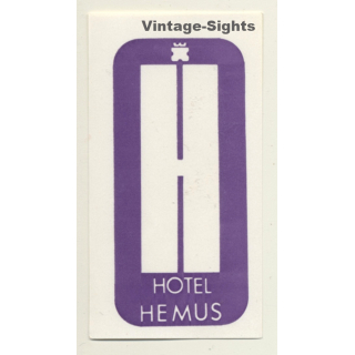 Sofia / Bulgaria: Hotel Hemus (Vintage Luggage Label)