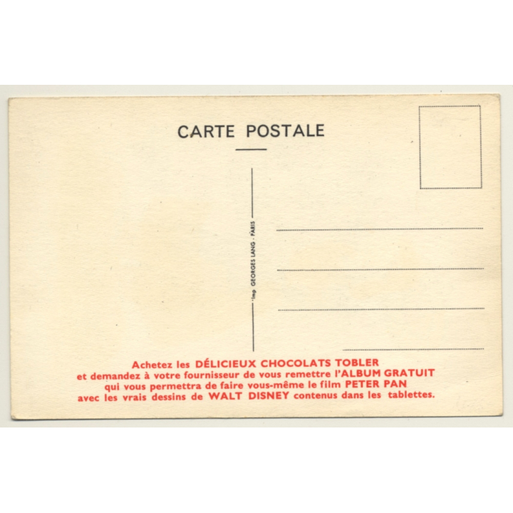 Walt Disney / Tobler: Mickey Mouse (Vintage French PC 1950s)