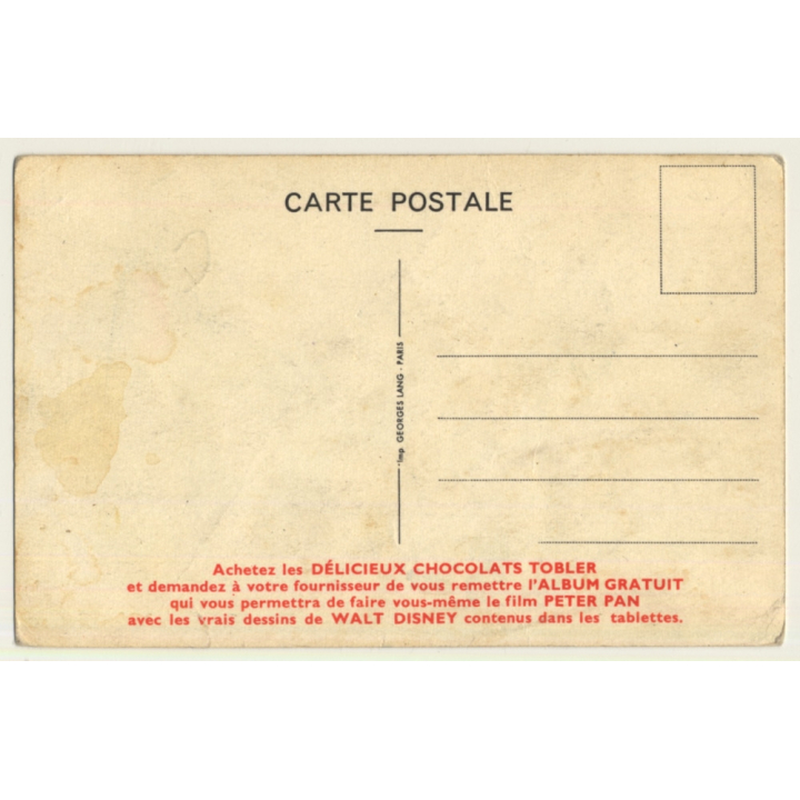 Walt Disney / Tobler: Goofy & Baseball Bat / Dingo (Vintage French PC 1950s)