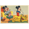 Walt Disney: Mickey Mouse, Minnie Et Pluto *2 (Vintage PC 1950s)