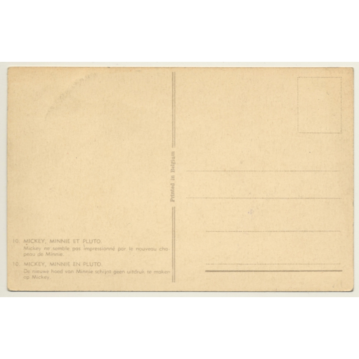 Walt Disney: Mickey Mouse, Minnie Et Pluto *3 (Vintage PC 1950s)