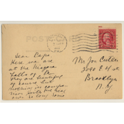 USA: Native American In Canoe / Indian (Vintage RPPC 1927)