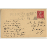 USA: Native American In Canoe / Indian (Vintage RPPC 1927)