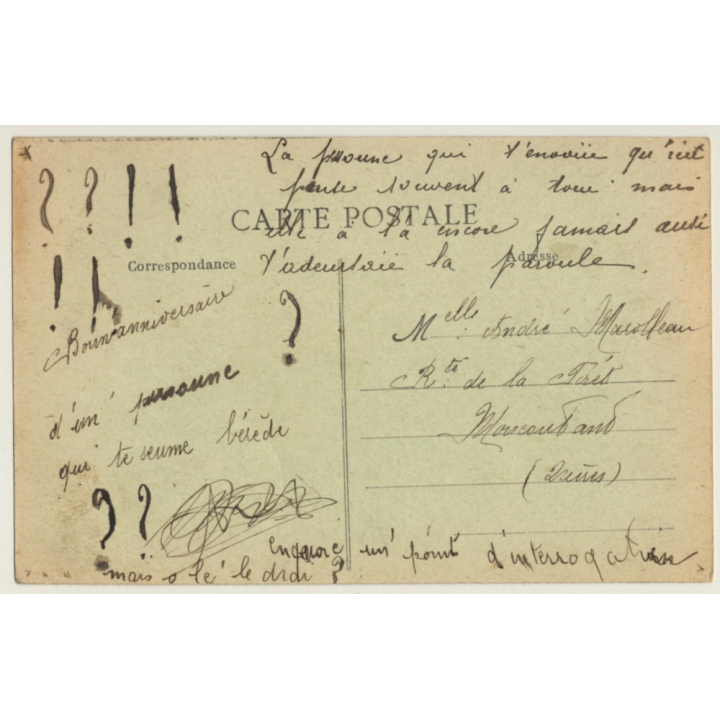 France: Barbier - Hairdresser - Shaving / Cartoon (Vintage PC 1910s/1920s)